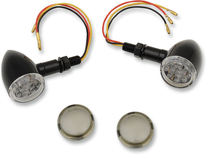 Drag Specialties Led Mini Deuce Marker Light Kit Black/Amber - Part #20401960 - Hogparts UK
