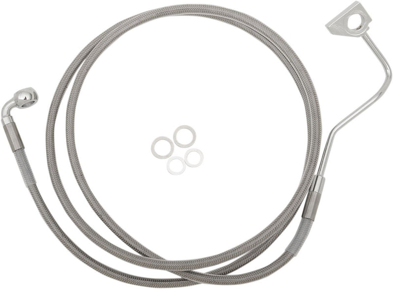 Drag Specialties Brake Line Kit Front Standard Length Stainless Steel - Part #17414497 - Hogparts UK