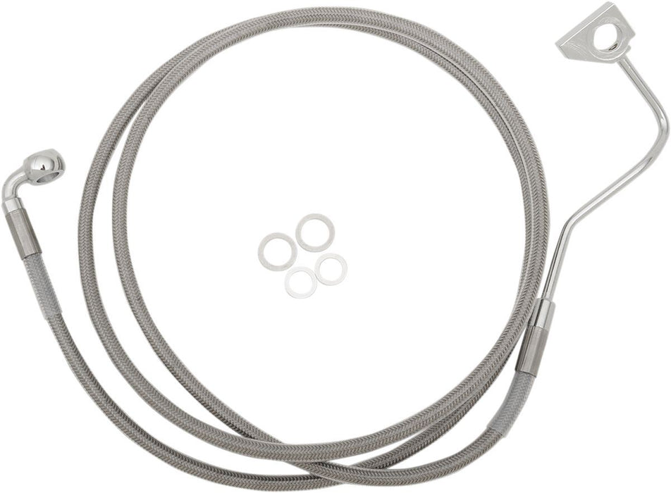 Drag Specialties Brake Line Kit Front Standard Length Stainless Steel - Part #17414497 - Hogparts UK