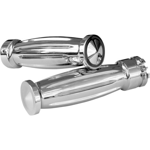 Accutronix  Grips Handlebar Diamond 1" Chrome - Part #105864 - Hogparts UK