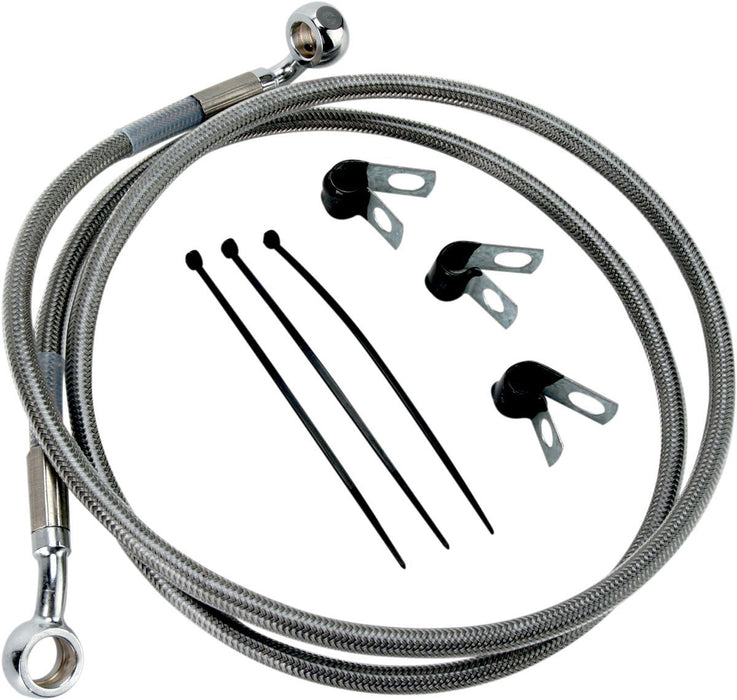 Drag Specialties Front Brake Line Stainless Steel Extended 2" - Part #17412649 - Hogparts UK