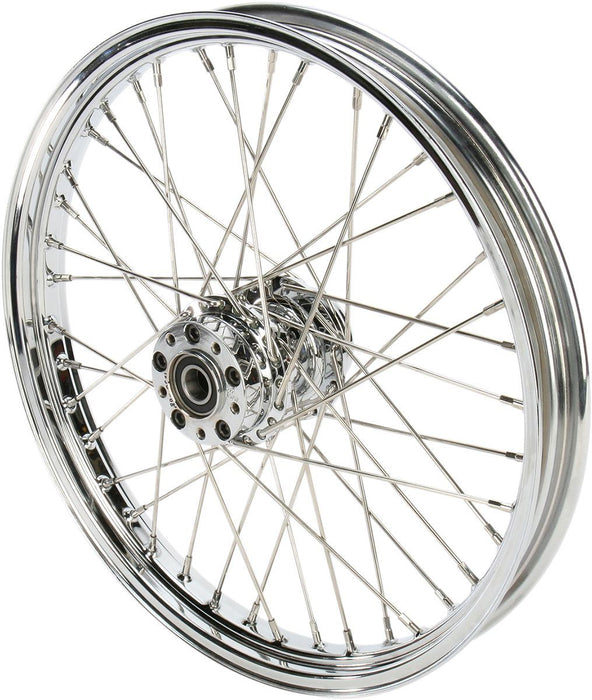 Drag Specialties Front Wheel 21X2.15 Single-Disc 40-Spoke Chrome - Part #02030390 - Hogparts UK