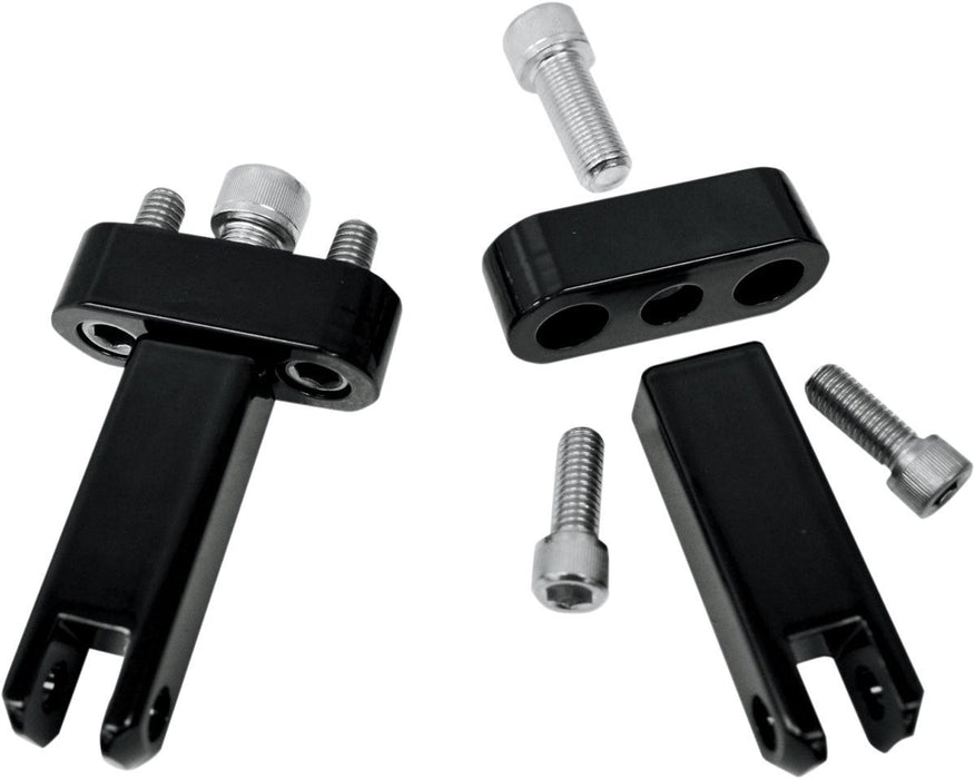 Drag Specialties Passenger Footpeg Mount Kit Black - Part #16201046 - Hogparts UK