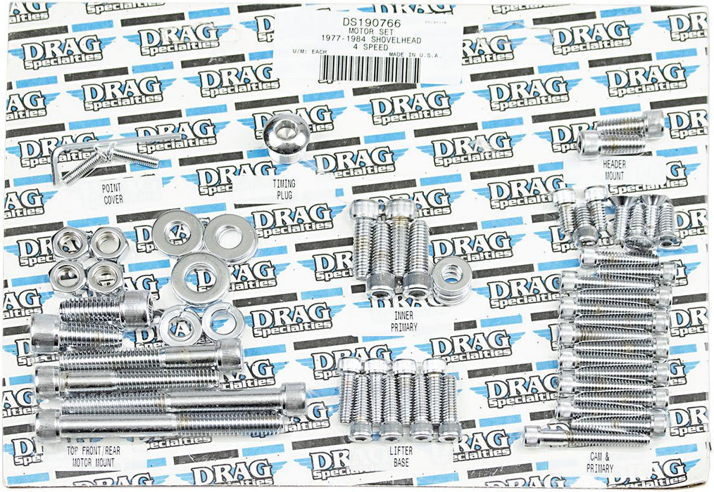 Chrome Motor Bolt Set - Part #DS190766 - Hogparts UK