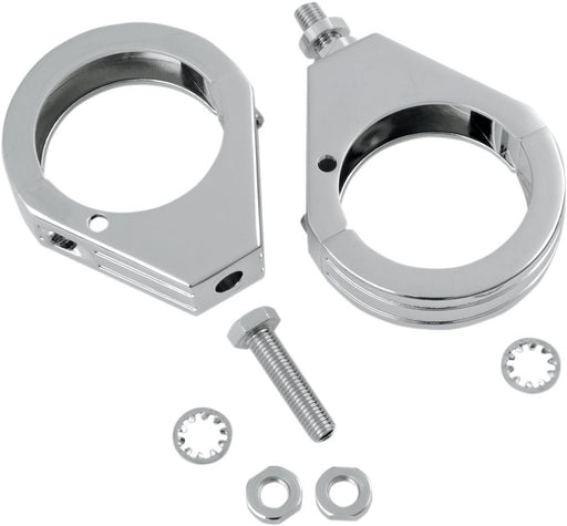 Drag Specialties Turn Signal Fork Clamps 49Mm Chrome - Part #20400461 - Hogparts UK