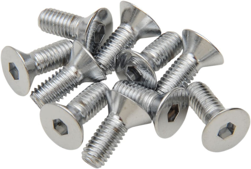 Drag Specialties Flat-Head Bolt 10-32X0.375 Chrome - Part #DS192354 - Hogparts UK