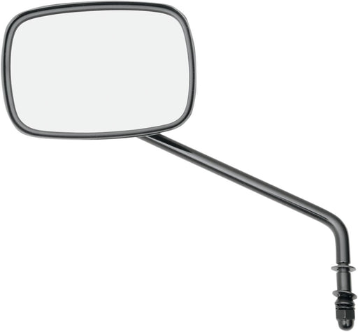 Drag Specialties Mirror Rectangular Black W/ Lowrider Stem - Part #06400656 - Hogparts UK