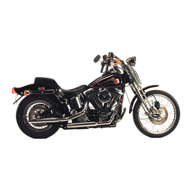 Paughco, Tapered Exhaust (38"). Chrome for 84-99 FXST, FLST Softail