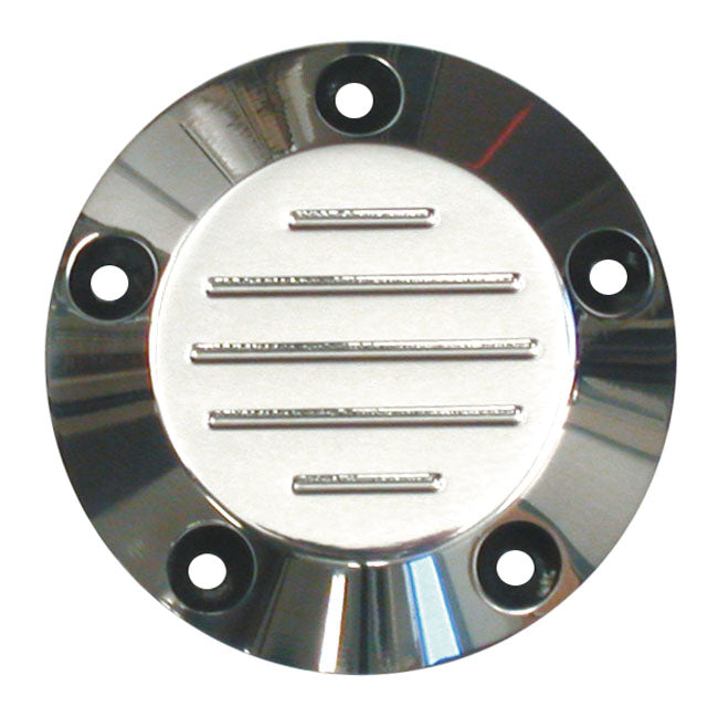 Grooved Point Cover, Polished for 99-17 Twin Cam
