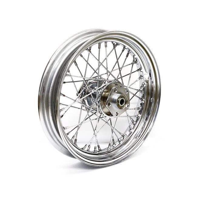 Motorcycle Storehouse 3.00 X 16 Dual Flange Wheel 40 Spokes Chrome for Front: 73-84 Fl. Rear: 73-84 Fl; 73-81 FX