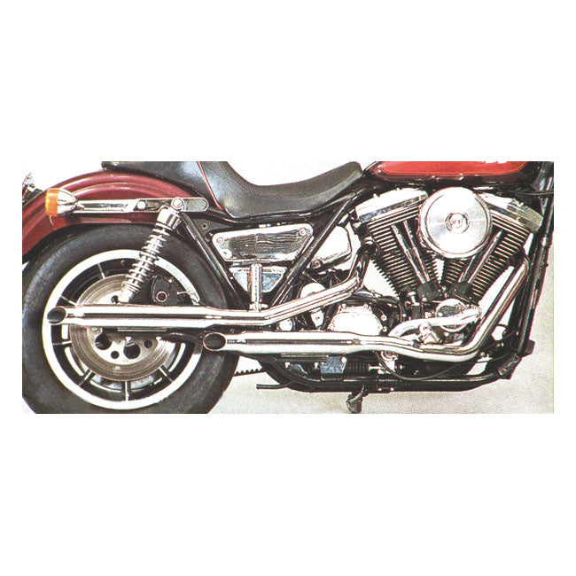 Paughco, Shorty Exhaust (38"). Chrome for 84-94 FXR