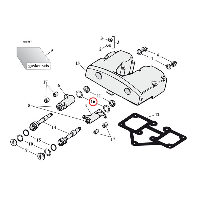 MCS Rocker Arm Shim Set Shovel .010" – 1966–1984 Shovelhead