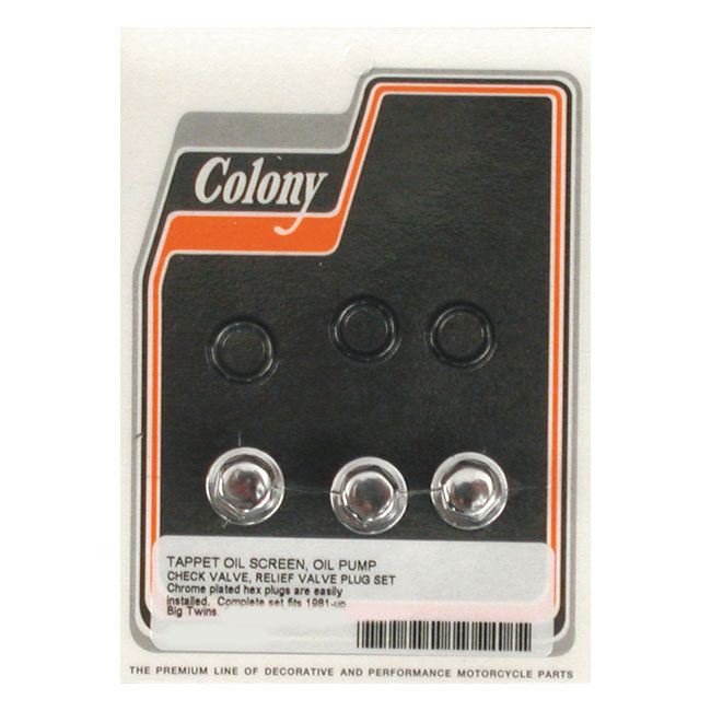Colony Oil Pump And Crankcase Plug Set for 81-99 Big Twin (Excl. TC)
