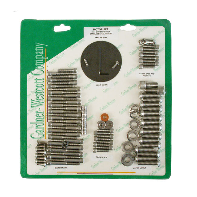 Gw Motor Screw Set, Ss Allen for 04-19 XL