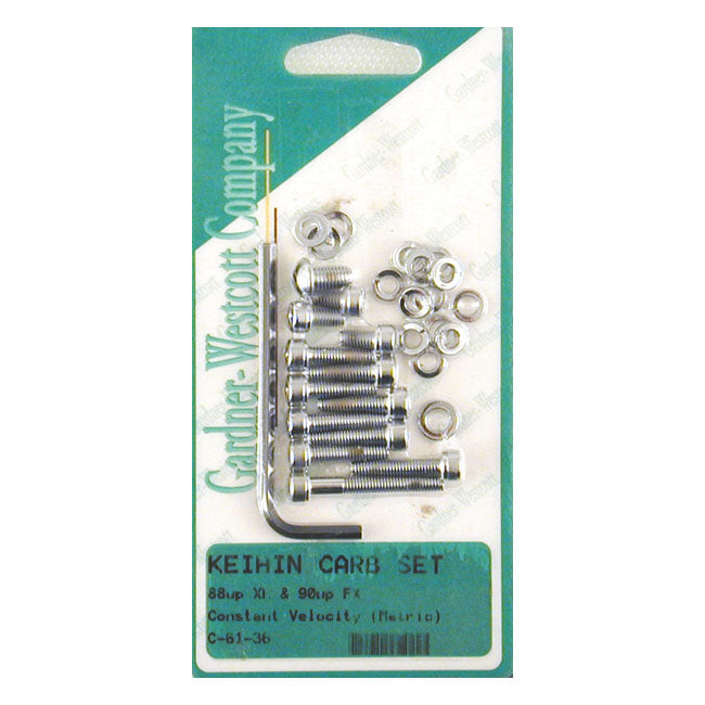 Keihin Cv Carb, Float bowl Mount Kit. Chr. Allen for 90-06 Big Twin; 88-06 XL