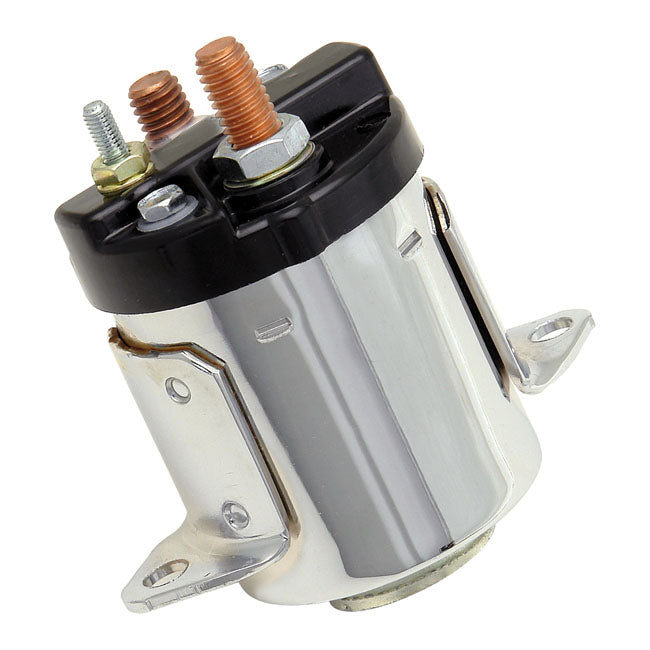 Accel Solenoid, Chrome for 80-88 Flt, FXR  5-Speeds
