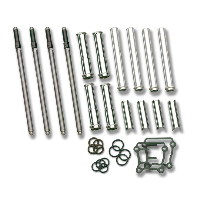 S&S, Twin Cam Adjustable Pushrod & Cover Kit for 99-17 Twin Cam
