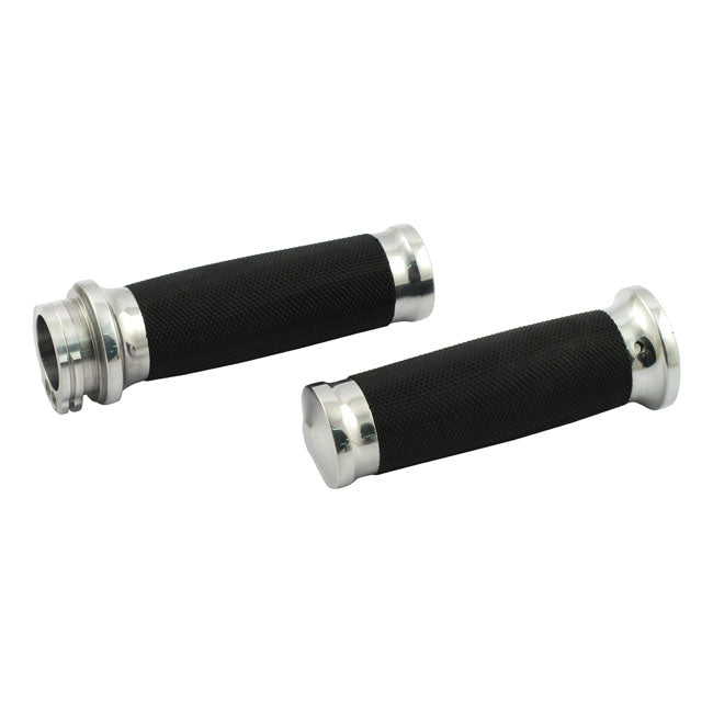 MCS Handlebar Grip Set, Caliber. Polished – 1974–2022 H-D with Single or Dual…