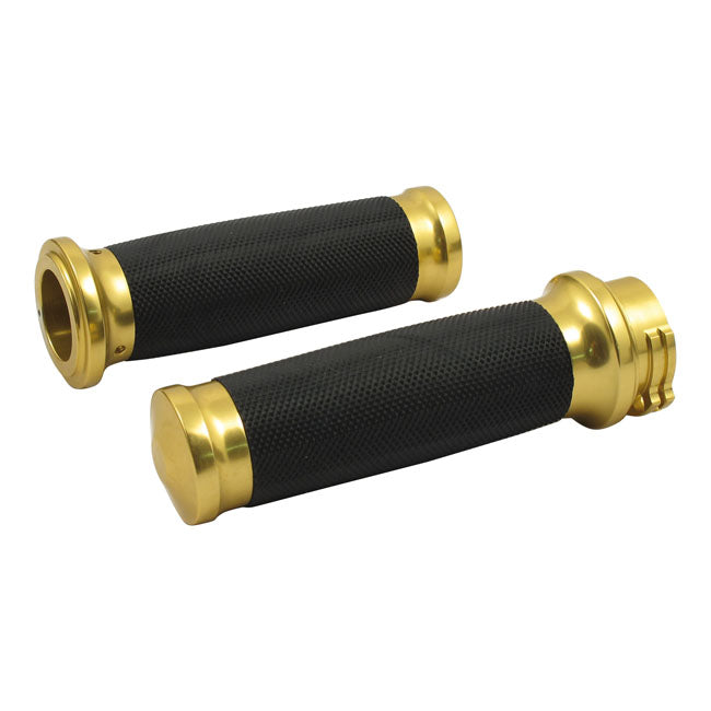 MCS Handlebar Grip Set, Caliber. Gold – 1974–2022 H-D with Single or Dual…