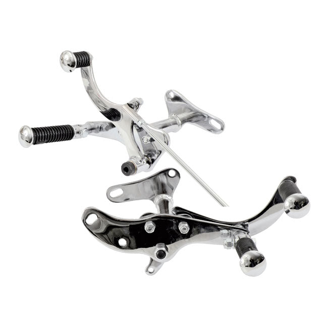 MCS 79-E84 XL Sportster Forward Control Kit. Chrome