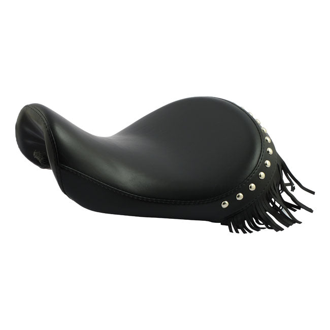 Le Pera, Sanora Solo Seat. Smooth With Fringes for 04-20 XL (Excl. 07-09 XL) With 3.3 Gallon Fuel Tank