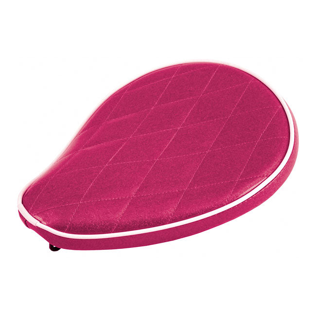 Le Pera, Spring Mounted Metalflake Solo Seat. Magenta Marvel for Multifit
