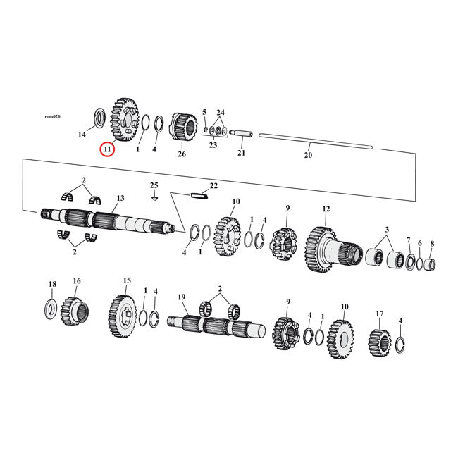 Andrews 4th Gear, Mainshaft for 80-06 5-Sp B.T