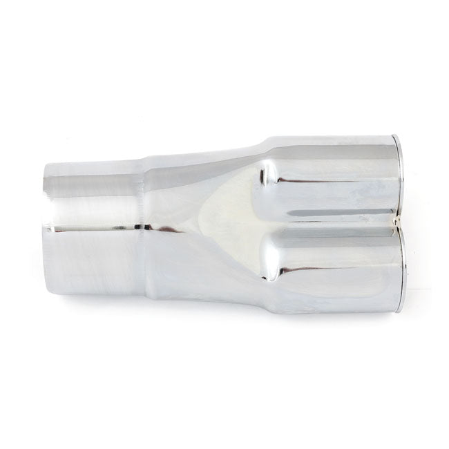 Motorcycle Storehouse 2-1 Exhaust Collector Chrome for Universal