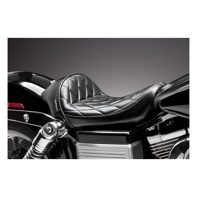 Le Pera, Stubs Cafe Solo Seat. Black, Diamond for 06-17 Dyna