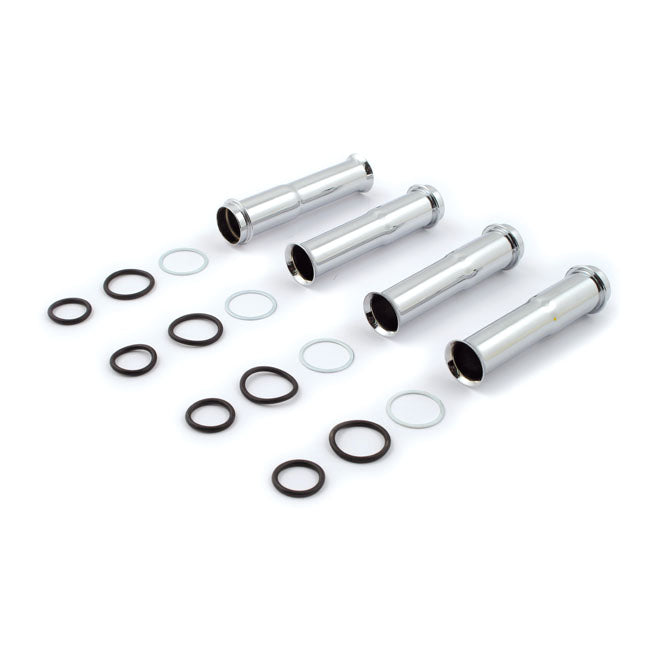 Motorcycle Storehouse Lower Pushrod Cover Kit. 84-99. Chrome for 84-99 Evo Big Twin; 86-90 XL