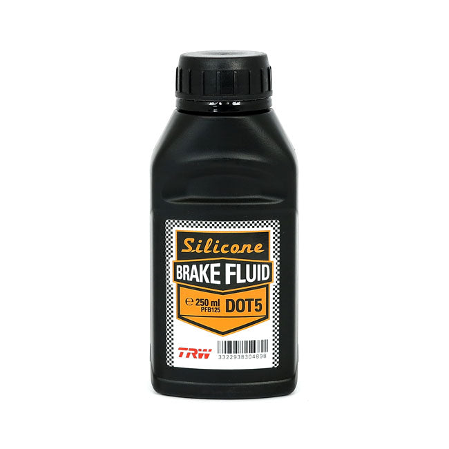 Trw Brake Fluid Dot 5 Silicone (250Ml) for Up To 2005 Softail, Dyna, V-Rod, Up To 2004 Flt/Touring, Up To 2006 XL