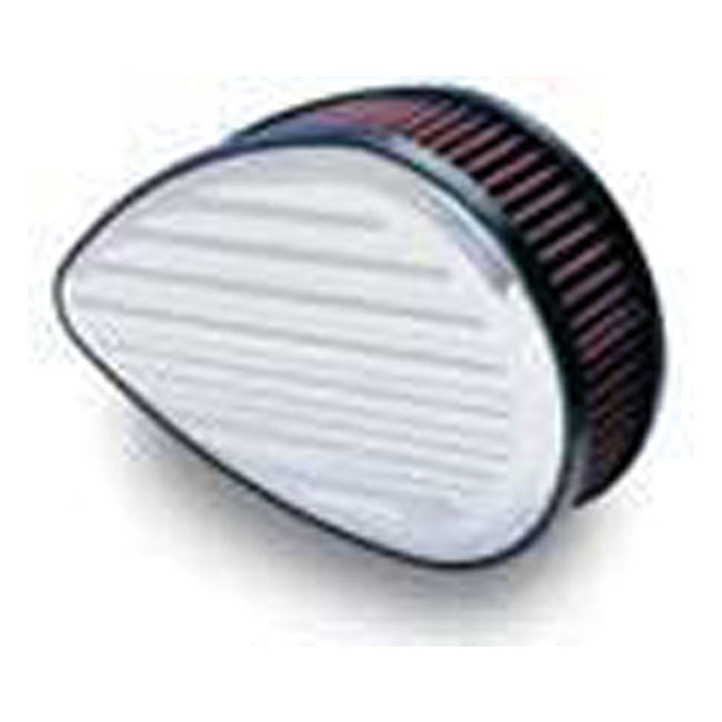 K&N Street Metal High-Flow Air Intake Flux, Chrome for 91-20 XL (Excl. XR1200)