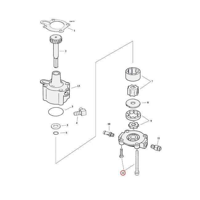Gw Oil Pump Mount Kit, Allen for 98-20 XL (Excl. 08-12 XR1200)