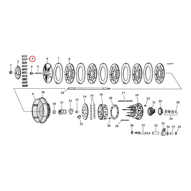 Barnett Heavy-Duty Clutch Spring Set for 68-E84 Big Twin