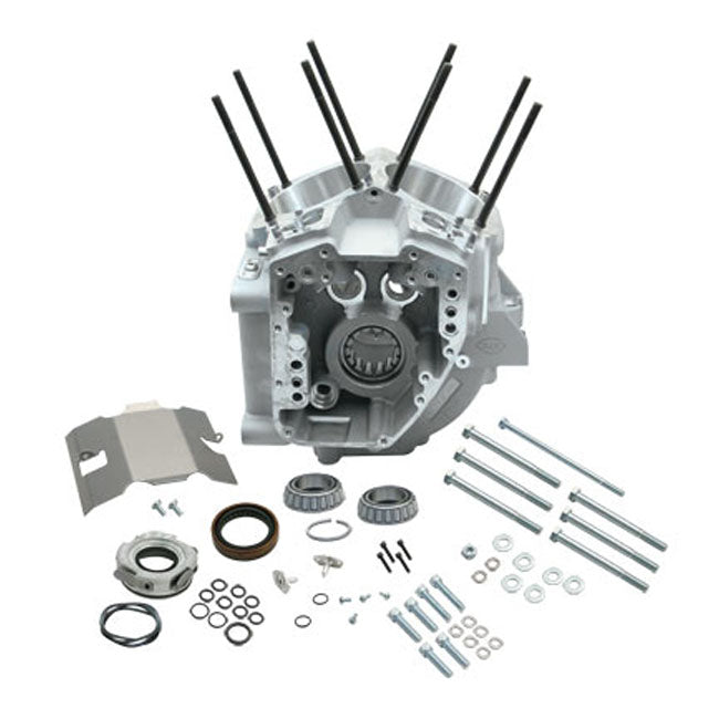 S&S, 99-06 Crankcase Assembly, 4-1/8" Bore. Silver for 99-06 Twin Cam (Excl. 2006 Dyna)