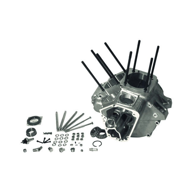 S&S, 84-91 Crankcase Assembly, 3-5/8" Bore. Natural for 84-91 Evo Big Twin With 3-5/8" Big Bore