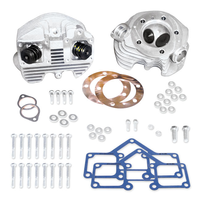 S&S, Shovel Cylinder Head Kit. Std Bore. Natural for 66-E78 Big Twin With O-Ring Style Heads