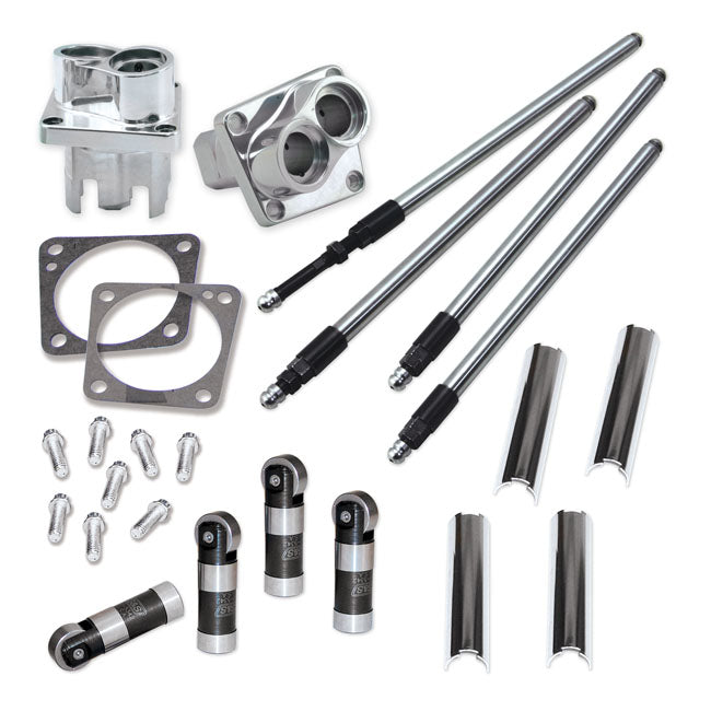 S&S, Hydraulic Lifter Update Kit For Shovel. Evo Oiling for 66-84 Shovelhead . Equipped With 512493 S&S Roller Rocker Arms And A 84-99 Style Evo Big Twin Cam
