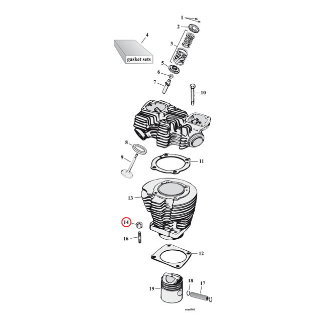 Colony Cyl Base Nut Kit, High Torque for 52-85 K, XL; 45" Flathead
