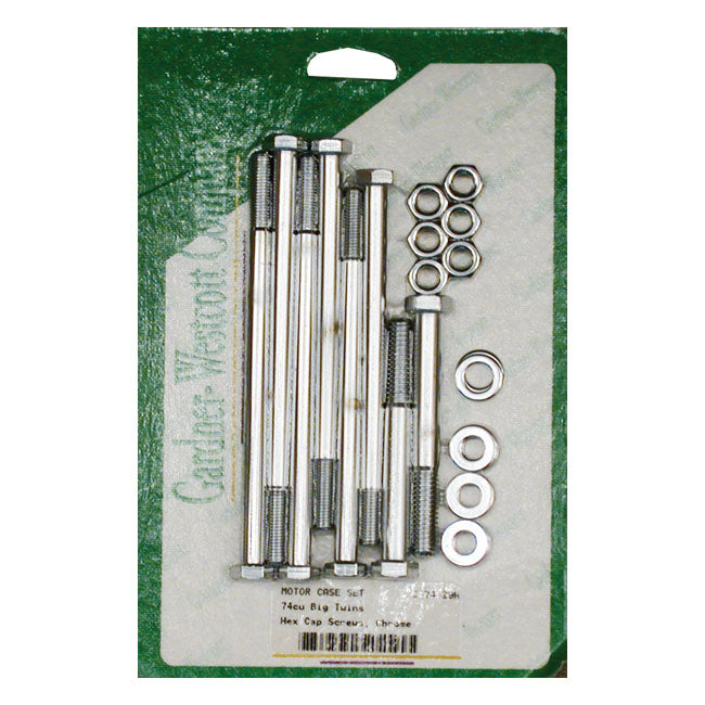 Crankcase Bolt Kit, Hex for 70-78 Big Twin