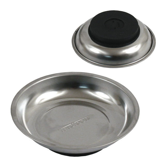 stainless magnetic tray. Round