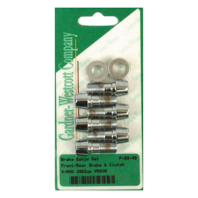 Gw, Banjo Bolt Set (Pol. Chrome) for 02-05 V-Rod