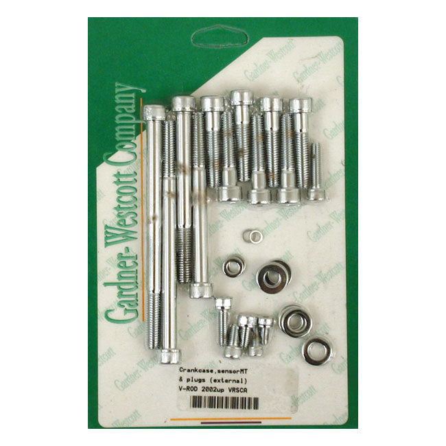 Gw, Crankcase Bolt Set for 02-17 V-Rod