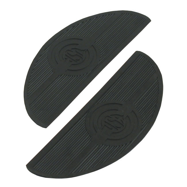 MCS Oval Shaped Floorboard Pads. Rider. Black – 1940–1964 FL Models and Others with…
