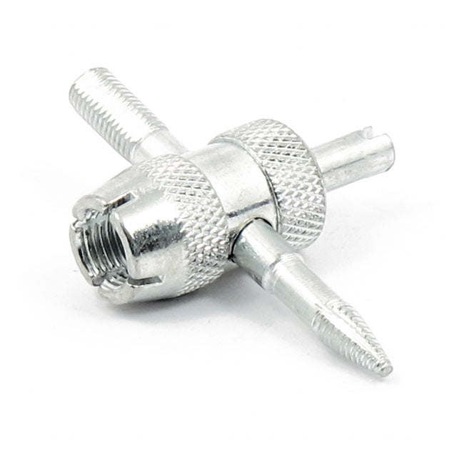 Motorcycle Storehouse 4-Way Inner Tube Valve Cleaning Tool for Univ.