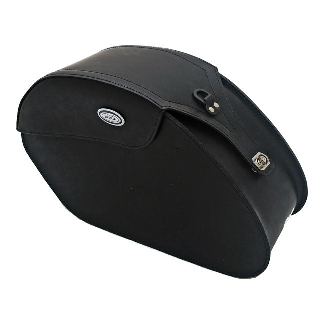 Ledrie, Reinforced Rigid Leather Saddlebag Set. 28 Litre for Universal