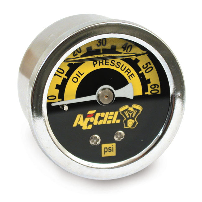 Accel Oil Pressure Gauge, 60 Psi