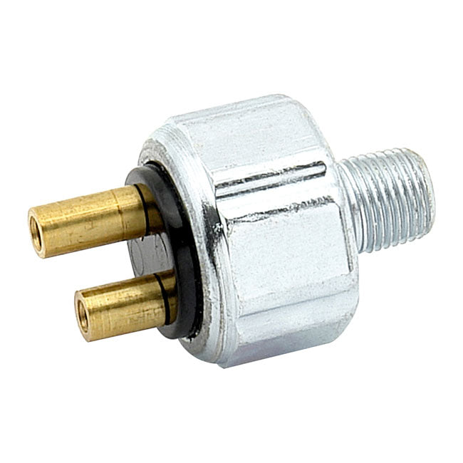 Accel, Hydraulic Brake Light Switch, Rear. Screw Type for 58-70 Fl; 71-E72 FX; 77-78 XLCR; 51-73 Servi-Car