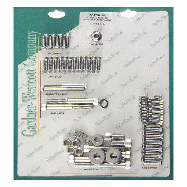 Motor Screw Set, Allen for 48-57 Pan  (Short Bolts For Steel D-Rings)
