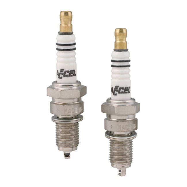 Accel, U-Groove Spark Plugs, One Range Colder for 48-74 Big Twin